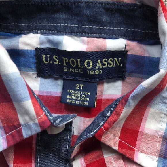 Kids US Polo Assn. Button Up Dress Shirt - Picture 3 of 4